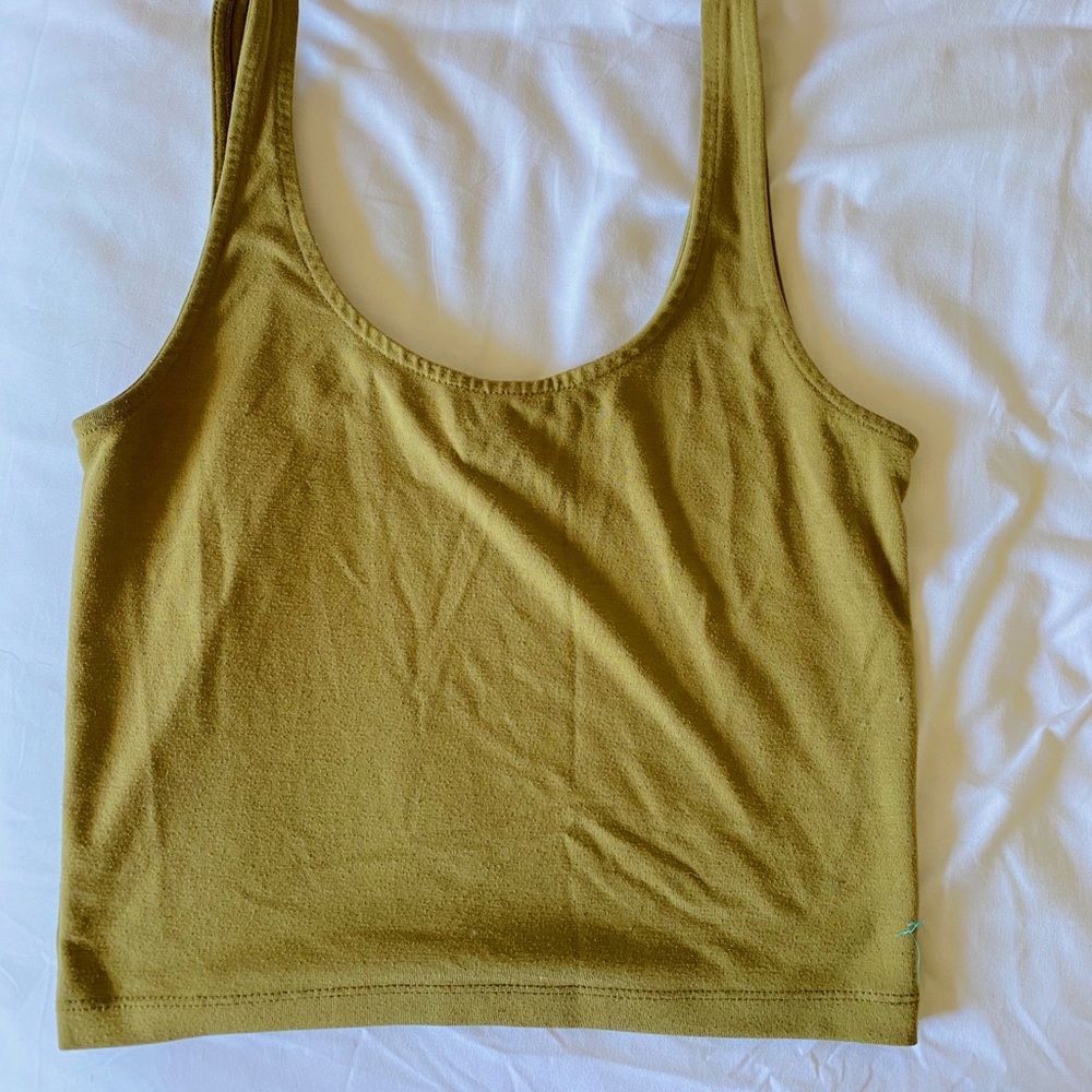 Olive green tank top